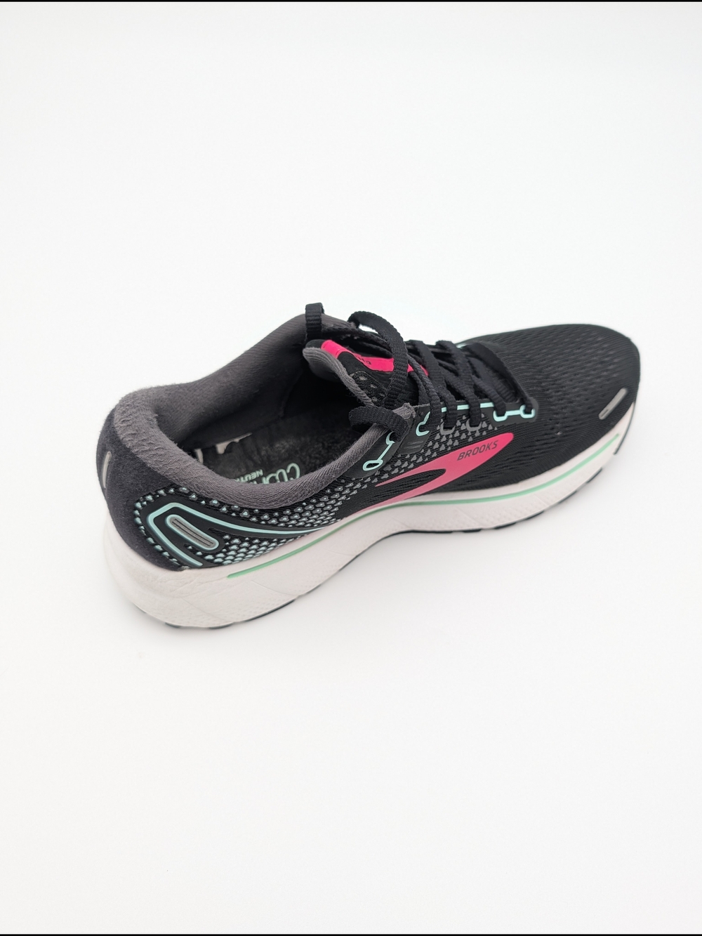 Brooks Women's Ghost 14 Running Shoes Size 8 (B) Blk/Mint/Pink Comfort - Picture 5 of 12